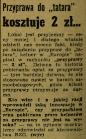 Przyprawa do tatara kosztuje 2zł