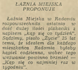 Łaźnia miejska proponuje