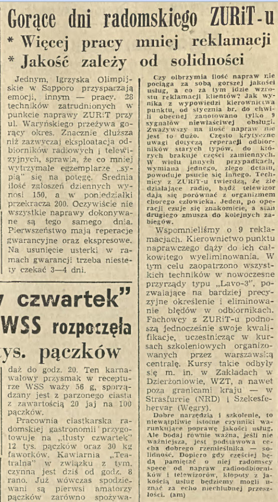 Gorące dnia radomskiego ZURiT-u