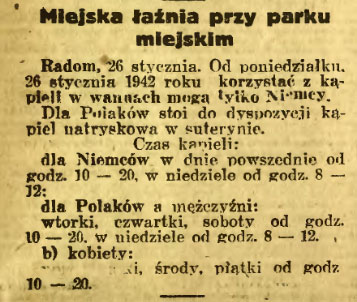 Miejska łaźnia przy parku miejskim