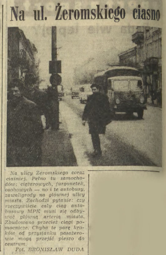 Na ul. Żeromskiego ciasno