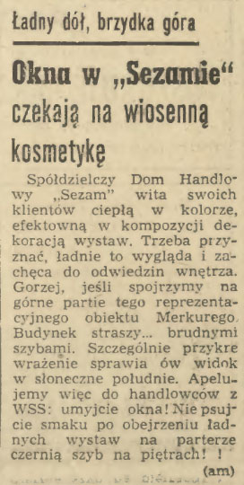 Okna w „Sezamie" czekają na wiosenną kosmetykę