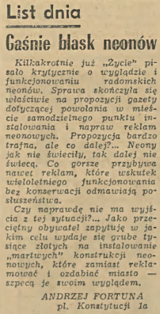 Gaśnie blask neonów
