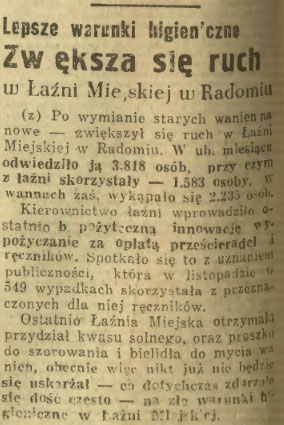 Zwiększa się ruch w Łaźni Miejskiej w Radomiu