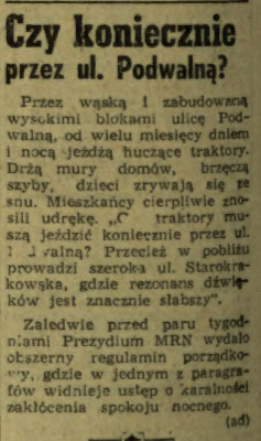Czy koniecznie przez ul. Podwalną?