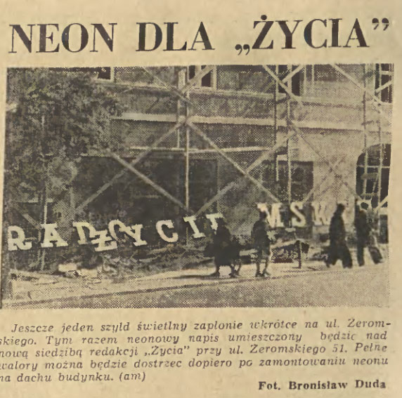 Neon dla "Życia"