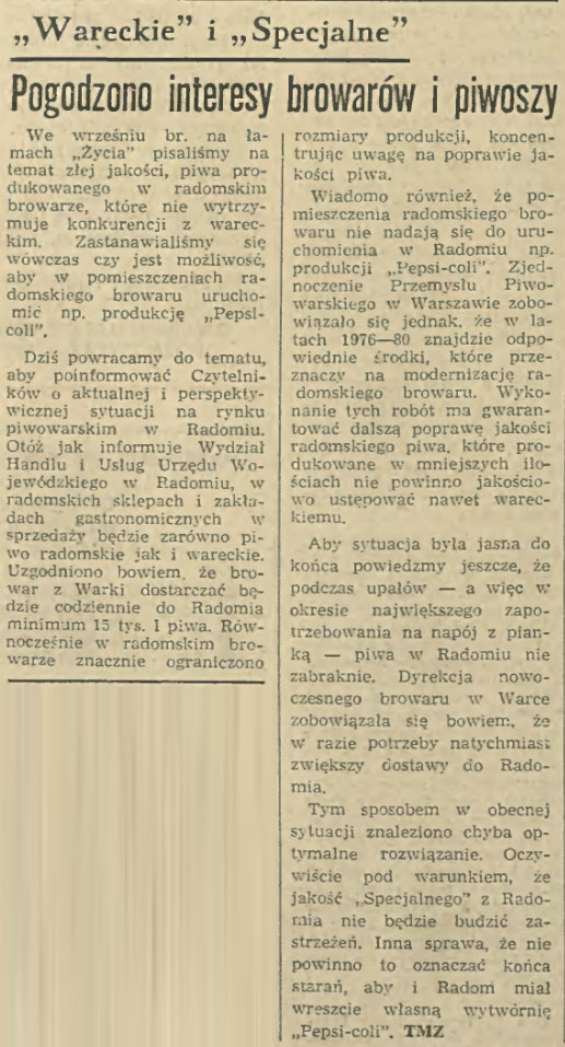 Pogodzono interesy browarów i piwoszy