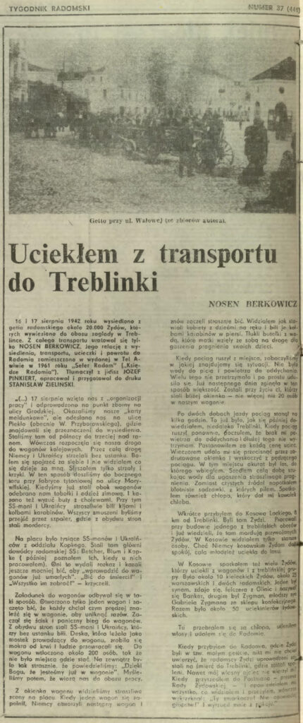 Uciekłem z transportu do Treblinki