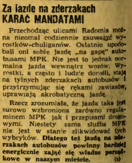 Za jazdę na zderzakach karać mandatami