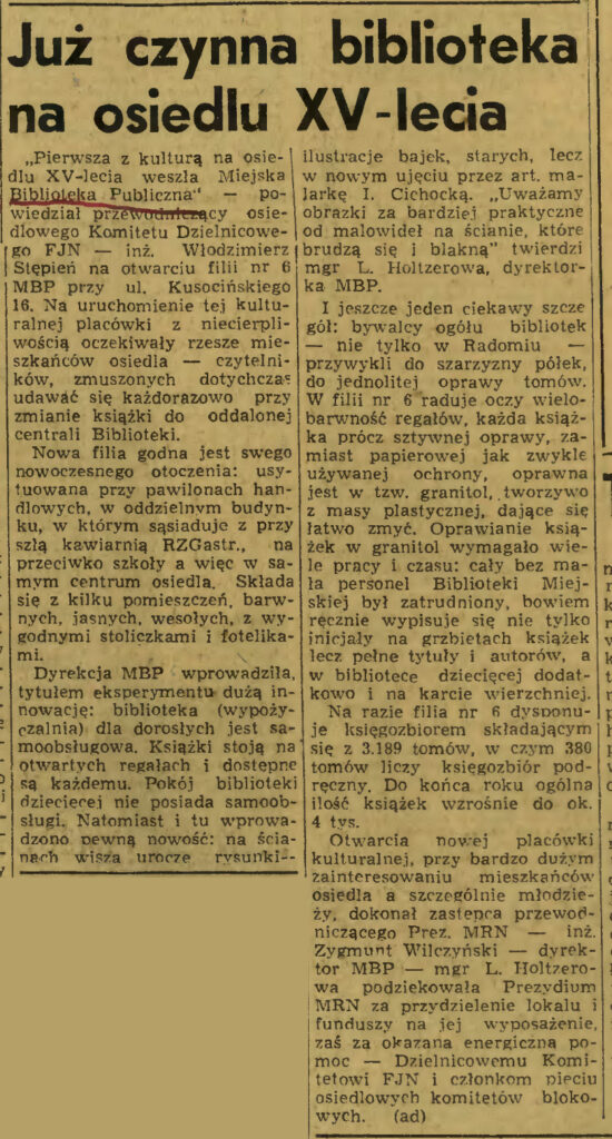 Już czynna biblioteka na osiedlu XV-lecia