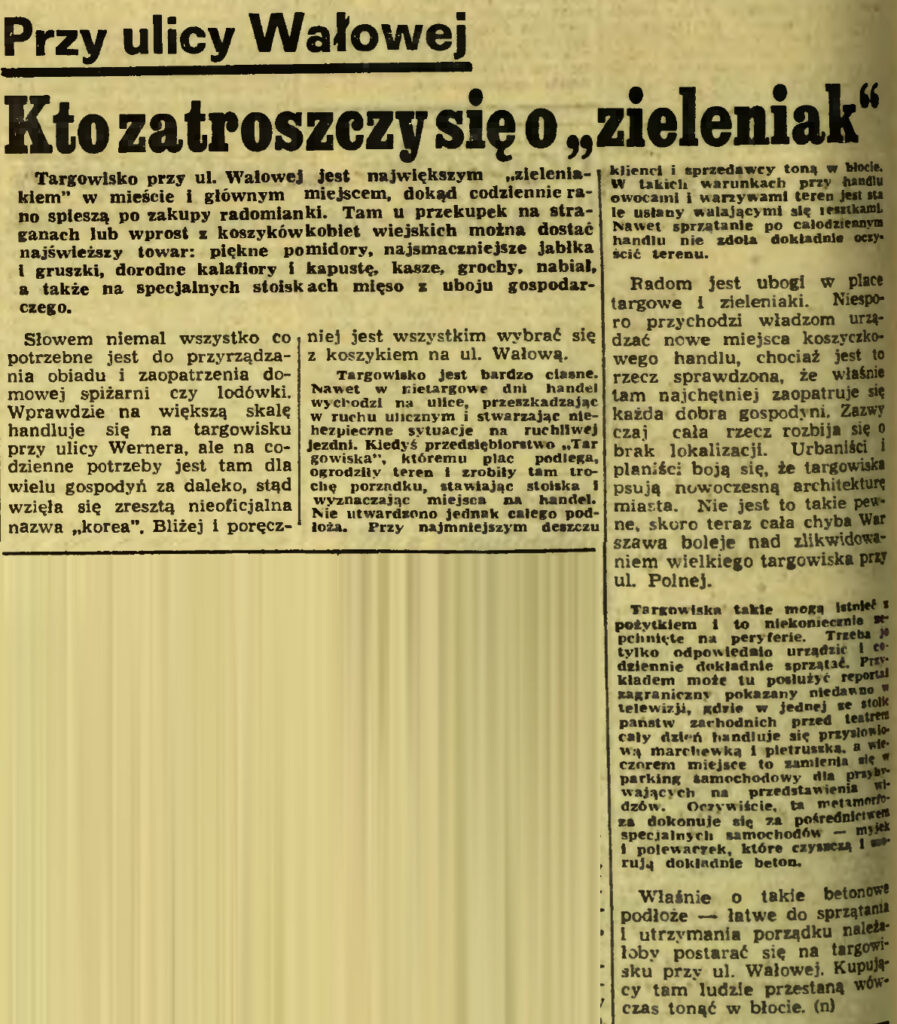 Kto zatroszczy się o „zieleniak" przy Wałowej