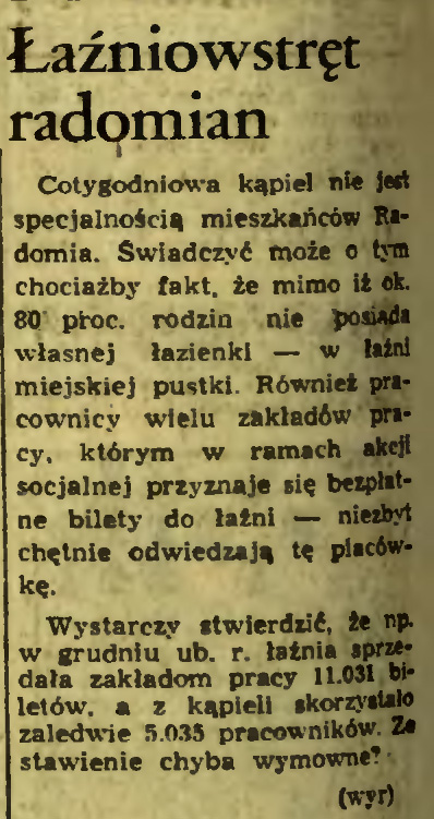 Łaźniowstręt radomian