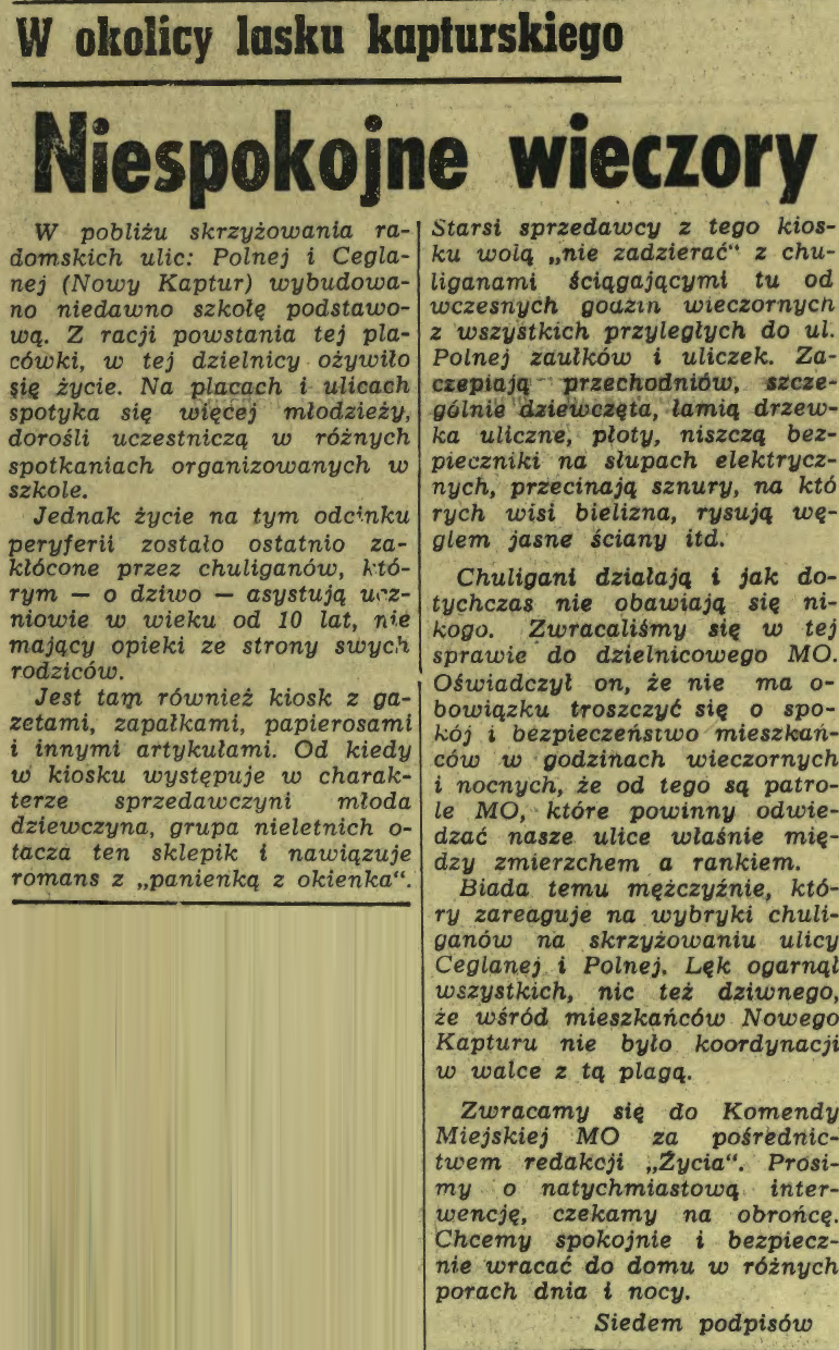 W okolicy lasku kapturskiego