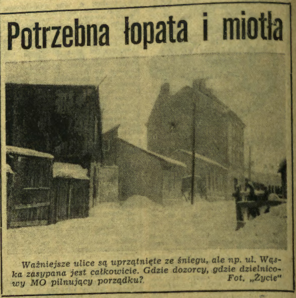 Potrzebna łopata i miotła