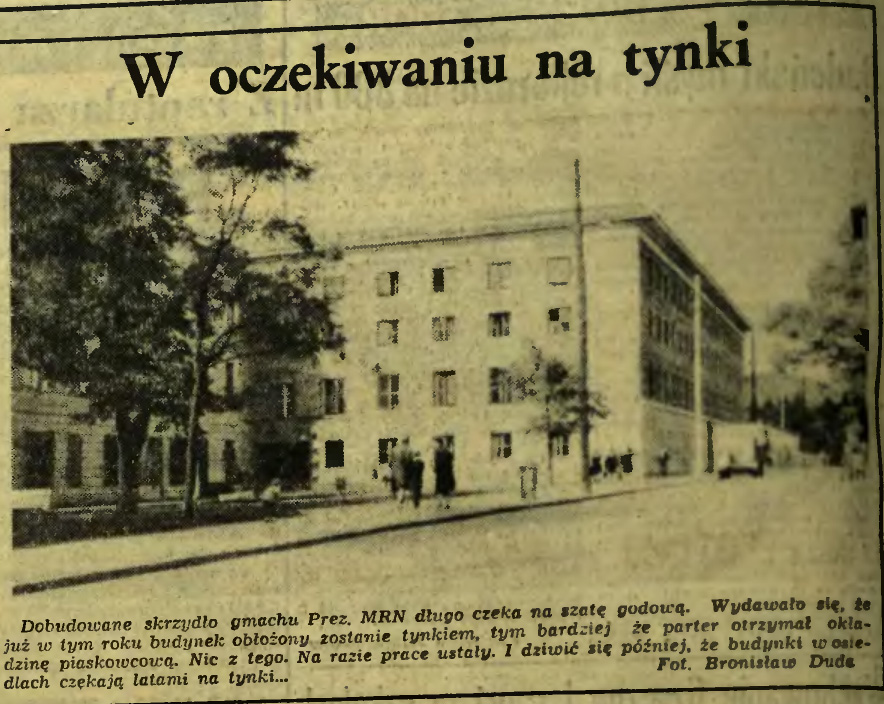 W oczekiwaniu na tynki