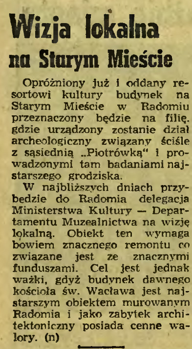 Wizja lokalna Starym Mieście