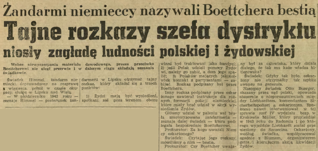 Żandarmi niemieccy nazywali Boettchera bestią