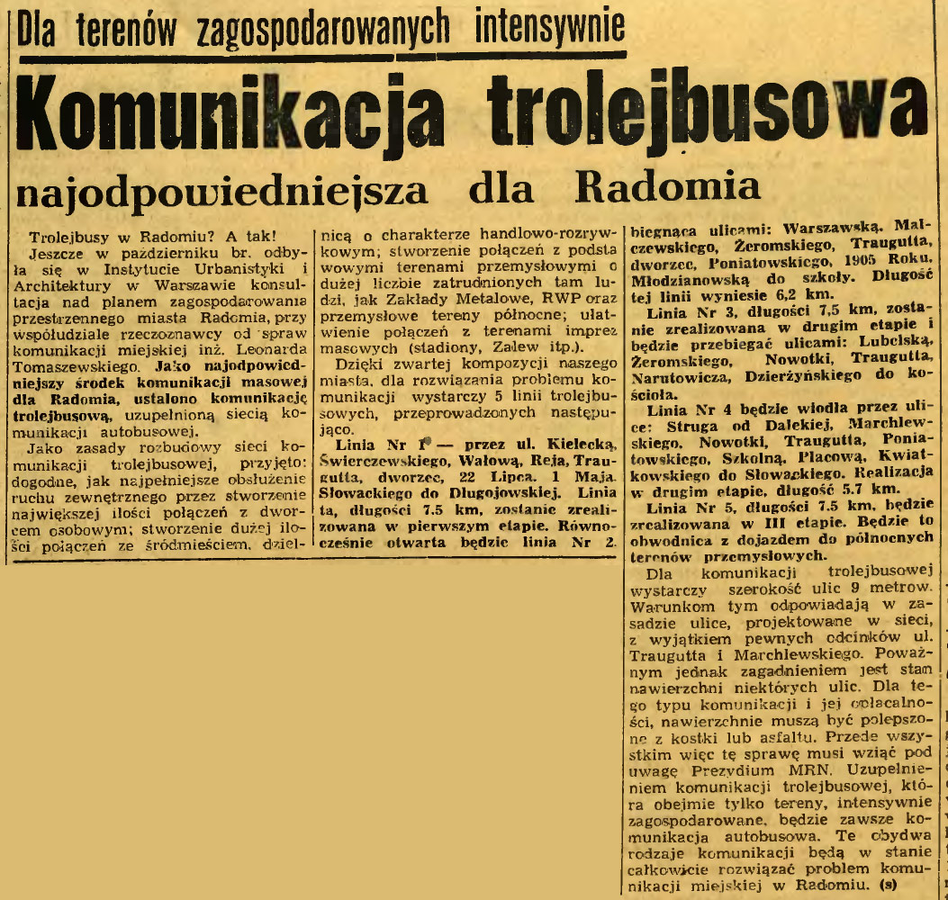 Komunikacja trolejbusowa najodpowiedniejsza dla Radomia