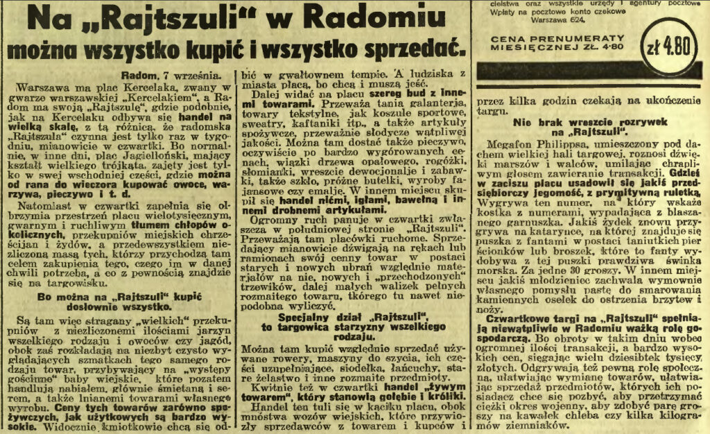 Na Rajtszuli w Radomiu można wszystko kupić i wszystko sprzedać