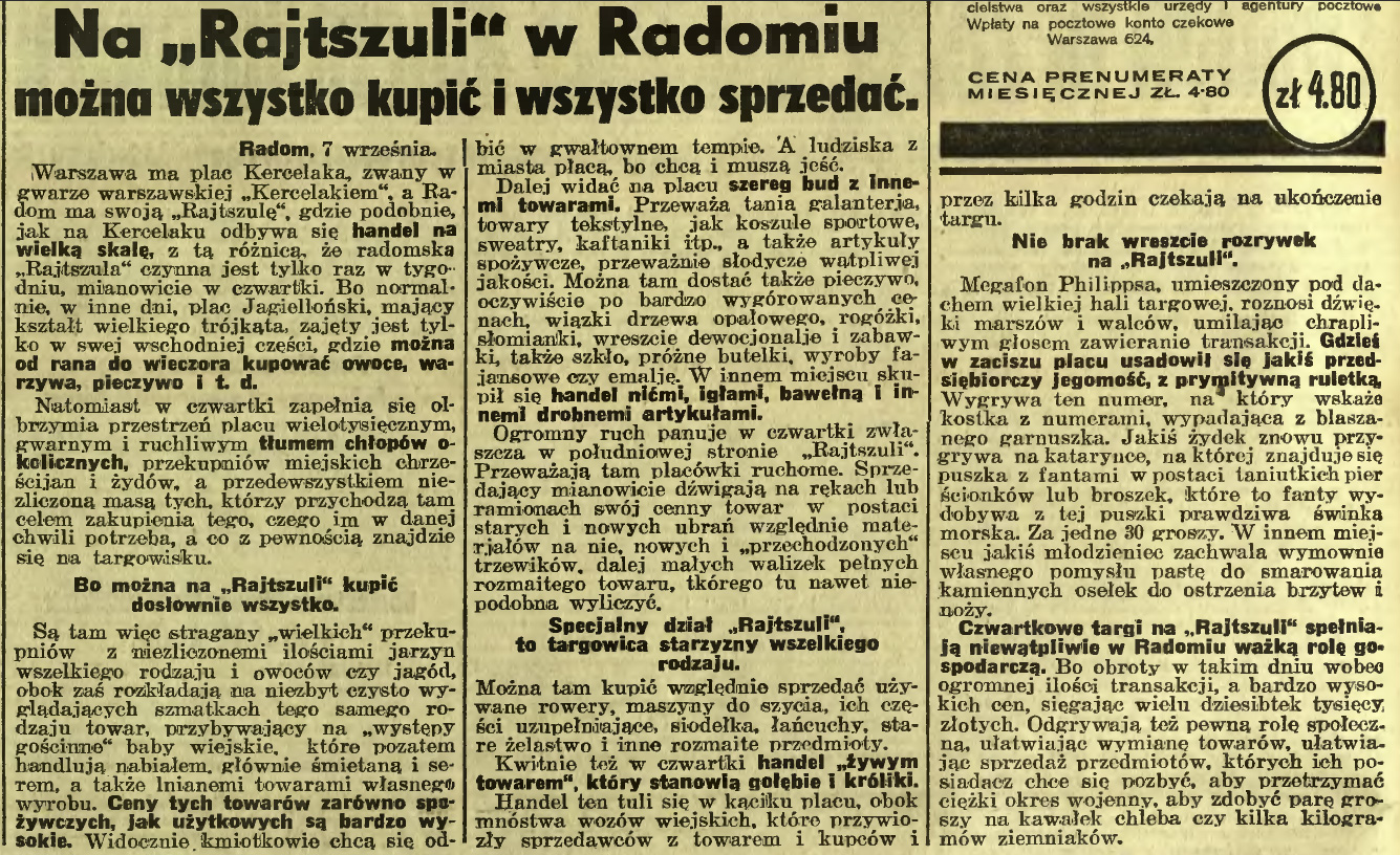Na Rajtszuli w Radomiu można wszystko kupić i wszystko sprzedać
