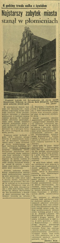 Najstarszy zabytek miasta stanął w płomieniach