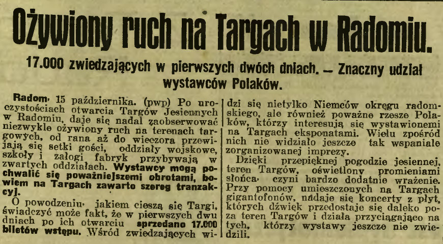 Ożywiony ruch na Targach w Radomiu