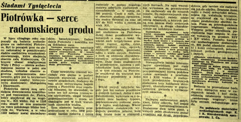 Piotrówka - serce radomskiego grodu