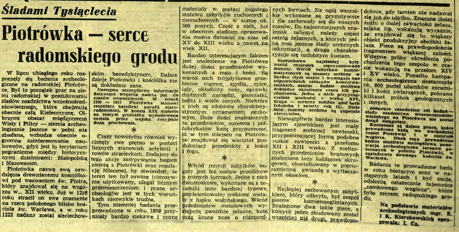 Piotrówka - serce radomskiego grodu