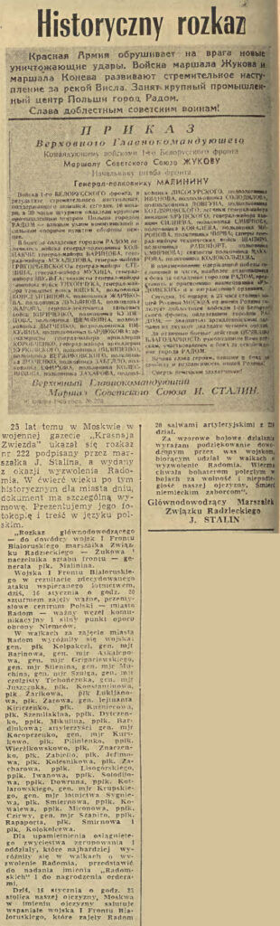 Historyczny rozkaz