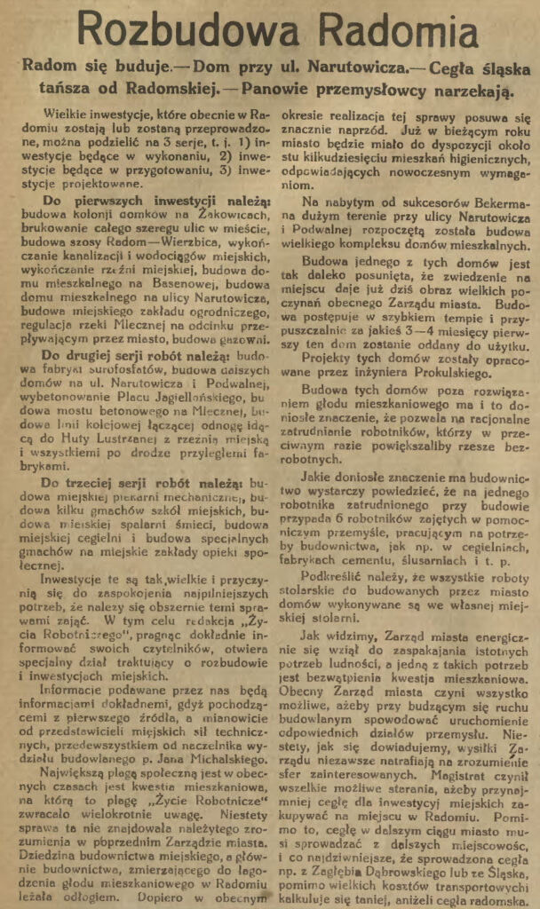 Rozbudowa Radomia