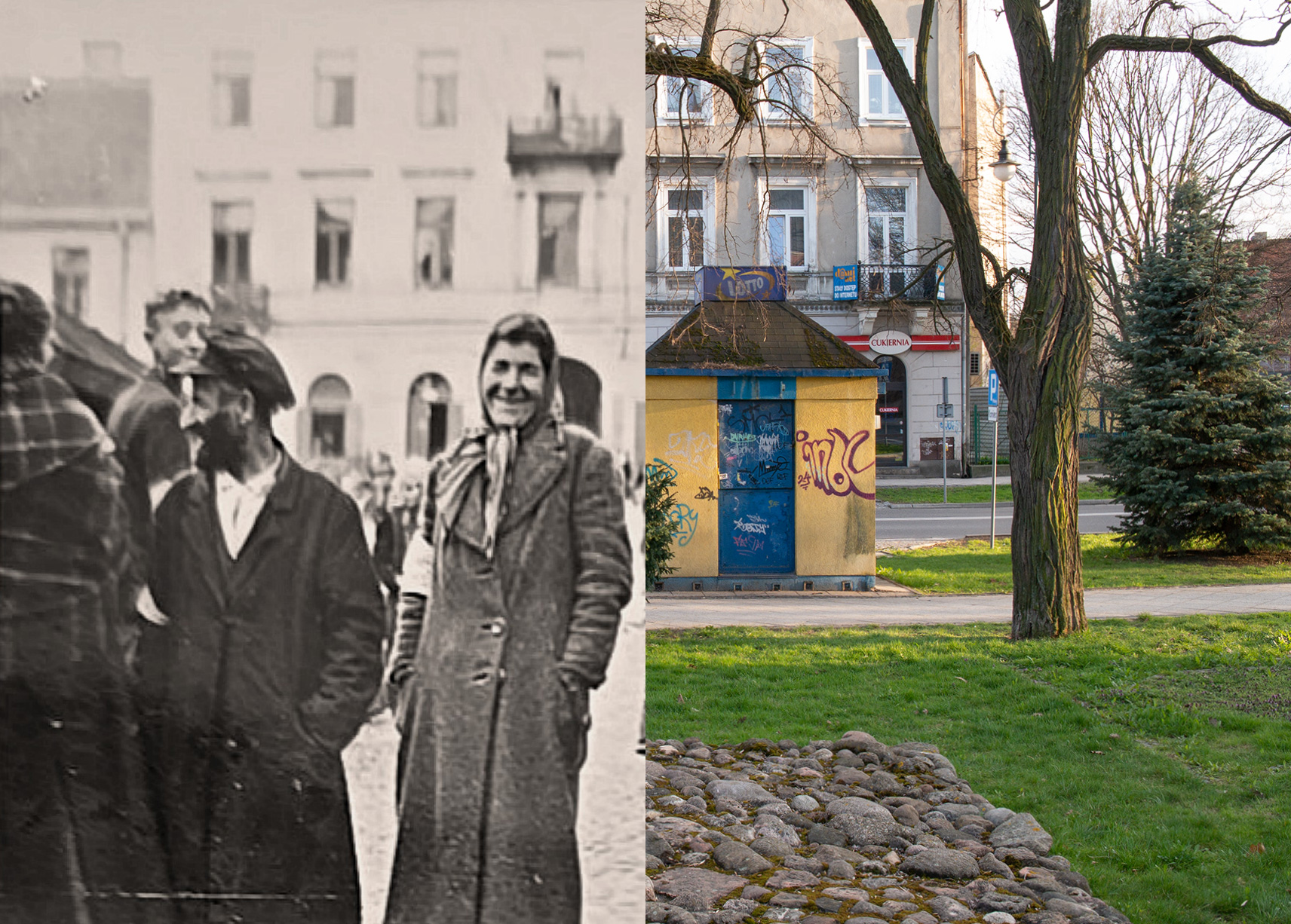 widok na ul, Wałową ze straganów na ul. Grodzkiej