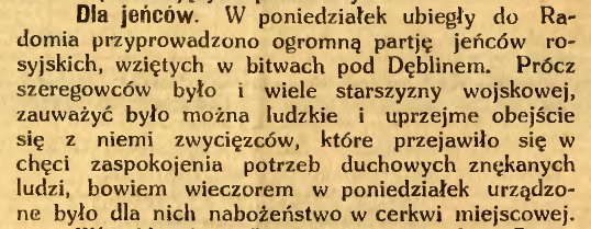 Dla jeńców