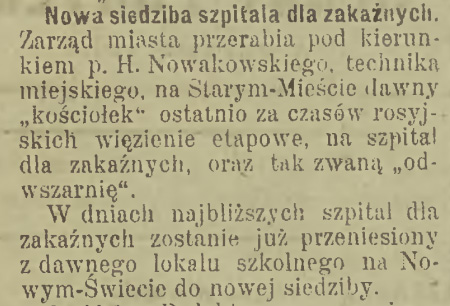 Nowa siedziba szpitala dla zakaźnych