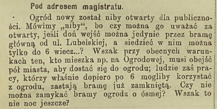 Pod adresem magistratu
