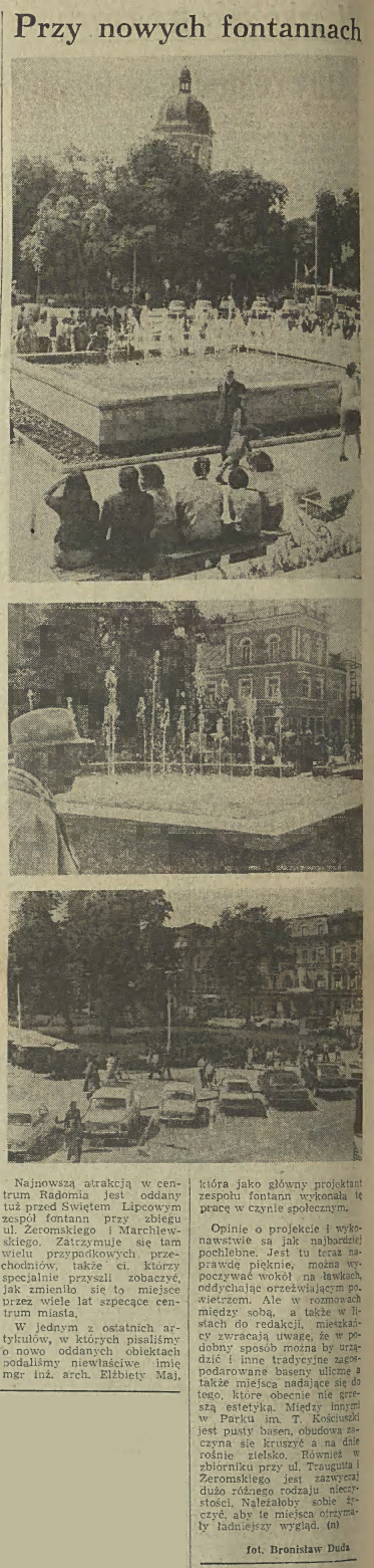 Przy nowych fontannach