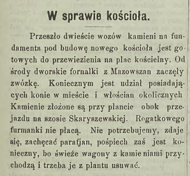 W sprawie kościoła