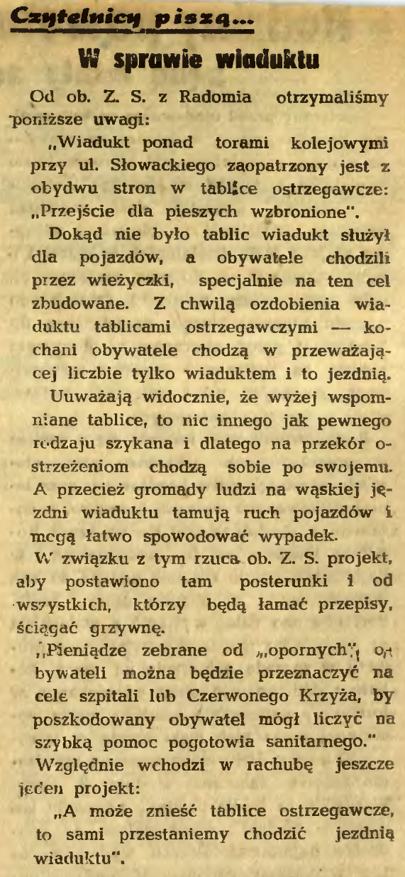 W sprawie wiaduktu