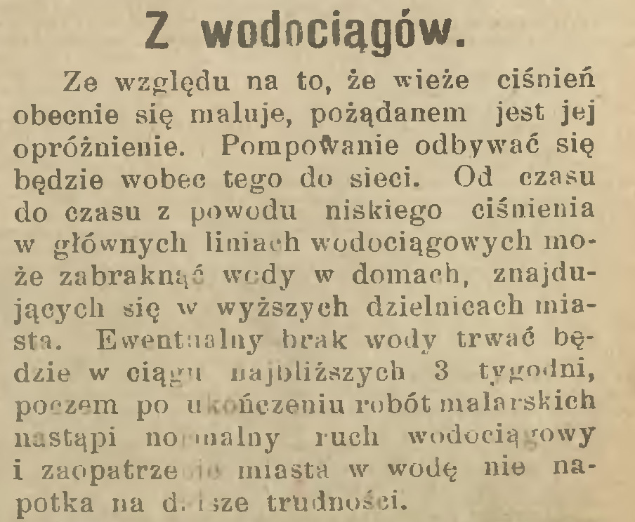 Z wodociągów