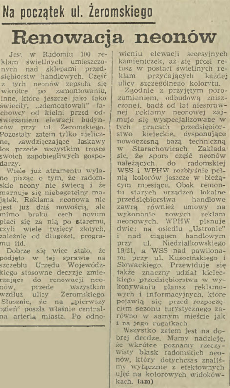 Renowacja neonów