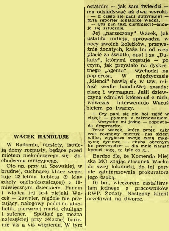 Wacek handluje